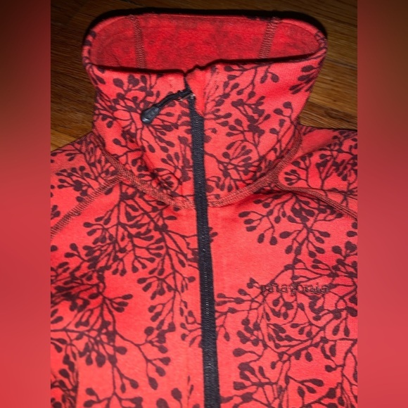 RARE VINTAGE womens Patagonia 1/4 zip Polartec pullover fleece coral branches - Picture 10 of 14